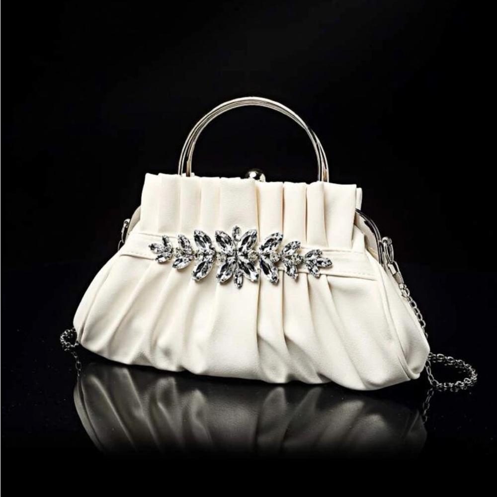 White clutch bag